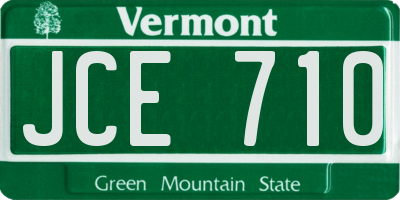 VT license plate JCE710