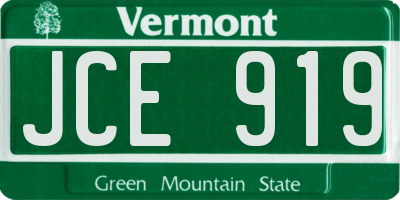 VT license plate JCE919
