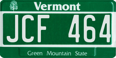 VT license plate JCF464