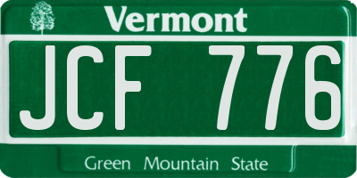 VT license plate JCF776