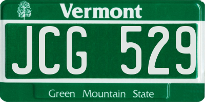 VT license plate JCG529