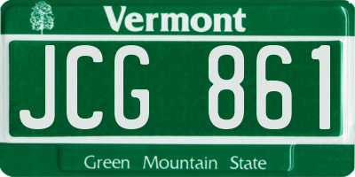 VT license plate JCG861