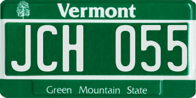 VT license plate JCH055