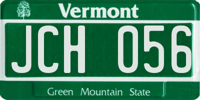 VT license plate JCH056
