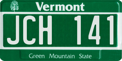 VT license plate JCH141