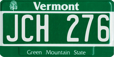 VT license plate JCH276