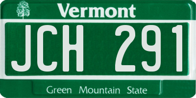 VT license plate JCH291