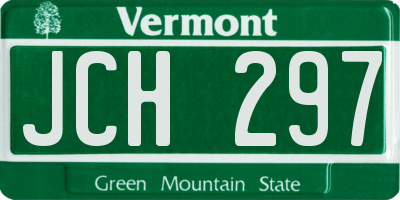VT license plate JCH297