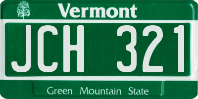 VT license plate JCH321