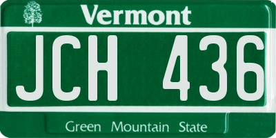 VT license plate JCH436