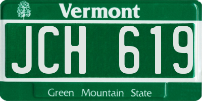 VT license plate JCH619