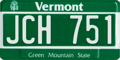 VT license plate JCH751