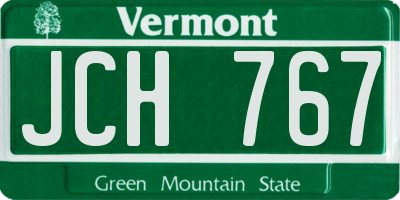 VT license plate JCH767