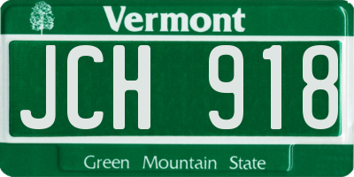 VT license plate JCH918