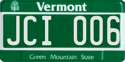 VT license plate JCI006