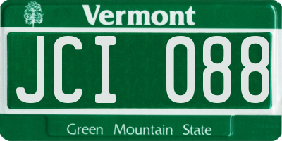 VT license plate JCI088