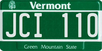 VT license plate JCI110