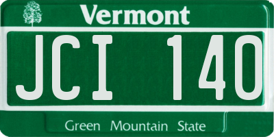 VT license plate JCI140