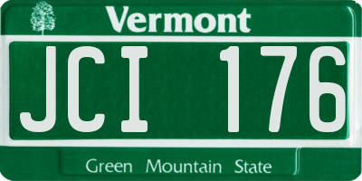 VT license plate JCI176