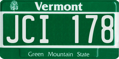 VT license plate JCI178