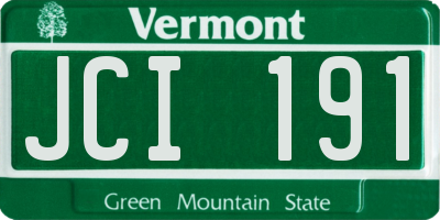 VT license plate JCI191