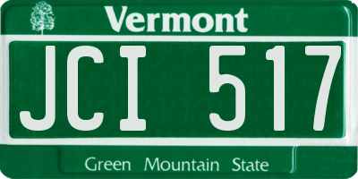 VT license plate JCI517