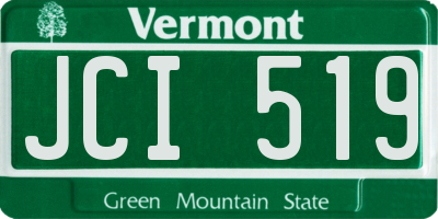 VT license plate JCI519