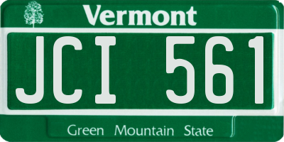 VT license plate JCI561