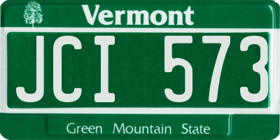 VT license plate JCI573