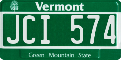 VT license plate JCI574