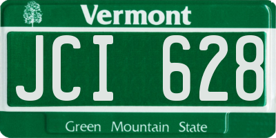 VT license plate JCI628