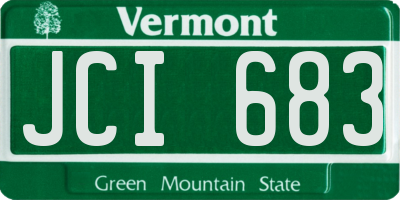 VT license plate JCI683
