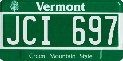 VT license plate JCI697