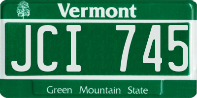 VT license plate JCI745