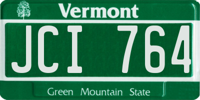 VT license plate JCI764