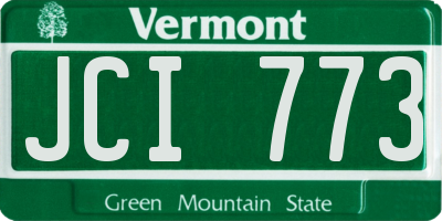 VT license plate JCI773