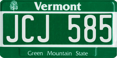 VT license plate JCJ585