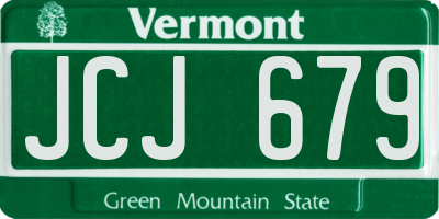 VT license plate JCJ679