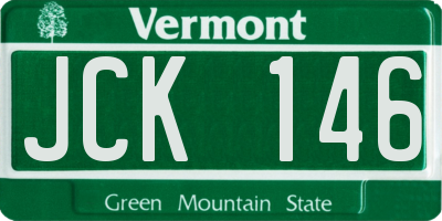 VT license plate JCK146