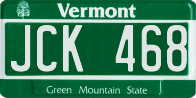 VT license plate JCK468