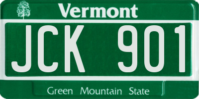 VT license plate JCK901
