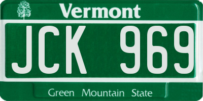 VT license plate JCK969