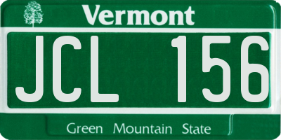 VT license plate JCL156