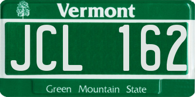 VT license plate JCL162