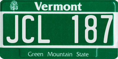 VT license plate JCL187