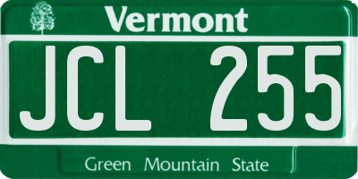 VT license plate JCL255