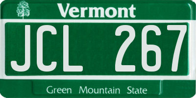 VT license plate JCL267
