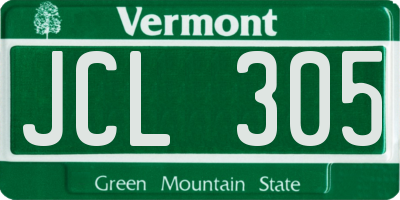 VT license plate JCL305