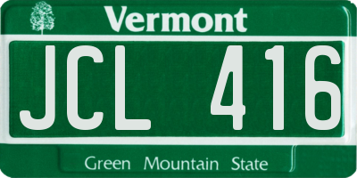 VT license plate JCL416