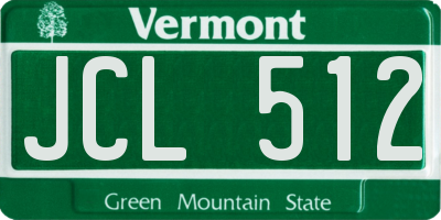 VT license plate JCL512